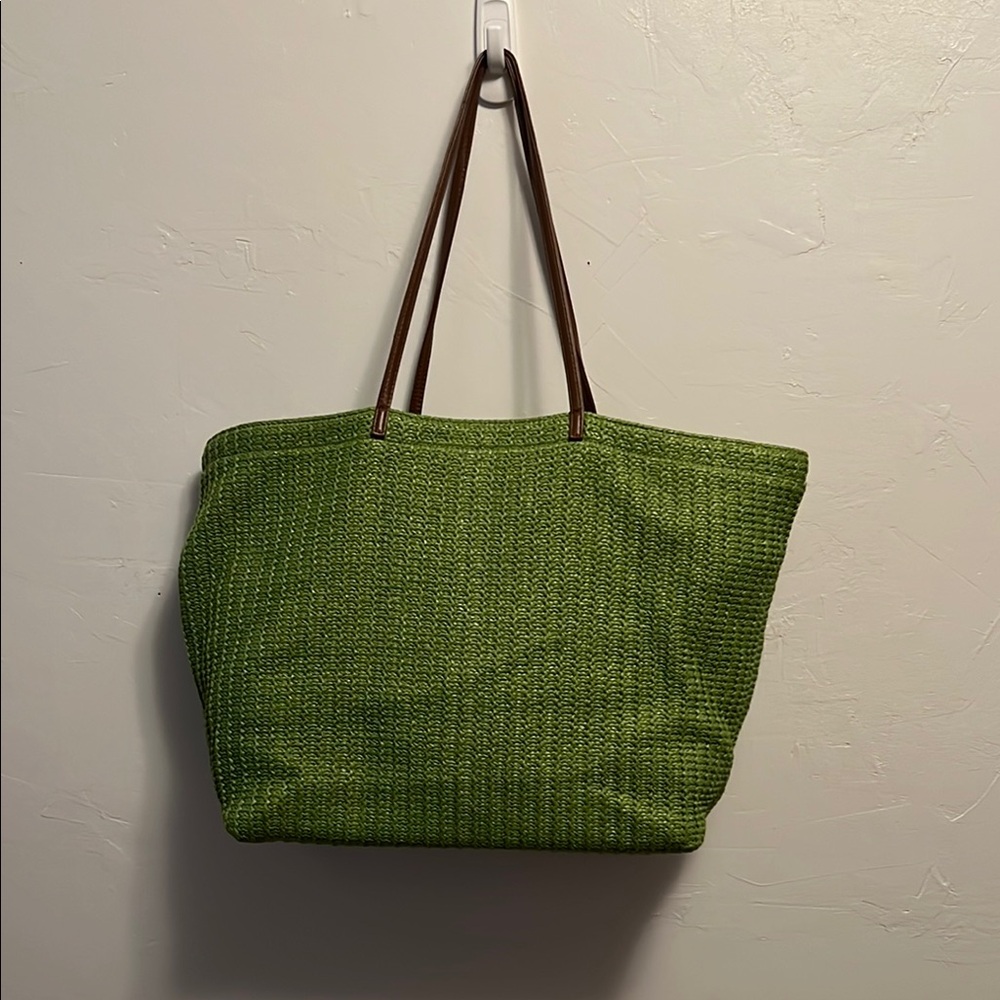 Vera Bradley Green and Pink Floral Heart Tote - Picture 3 of 8